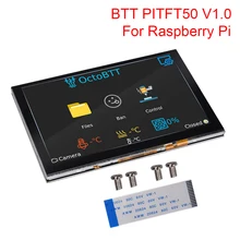 Bigtreetech pitft50 v1.0 tela de toque 5 Polegada octoprint capacitivo display lcd para raspberry pi 4/3 3b +/2b peças impressora 3d tft50
