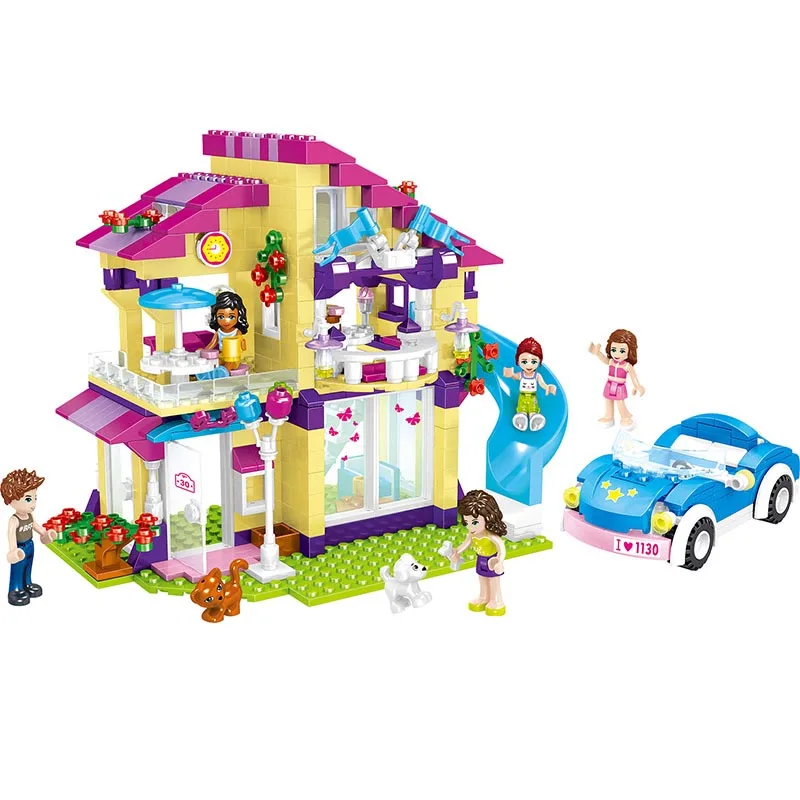 

Girls Friends Talia Love pet House Car Building Blocks Princess Toys Girl B715