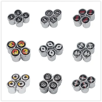 

4pcs Aluminum Wheel Tire Valve Caps for Mitsubishi Asx Lancer 10 9 Outlander Volkswagen VW GOLF MAZDA Ford focus Bmw Alfa Romeo