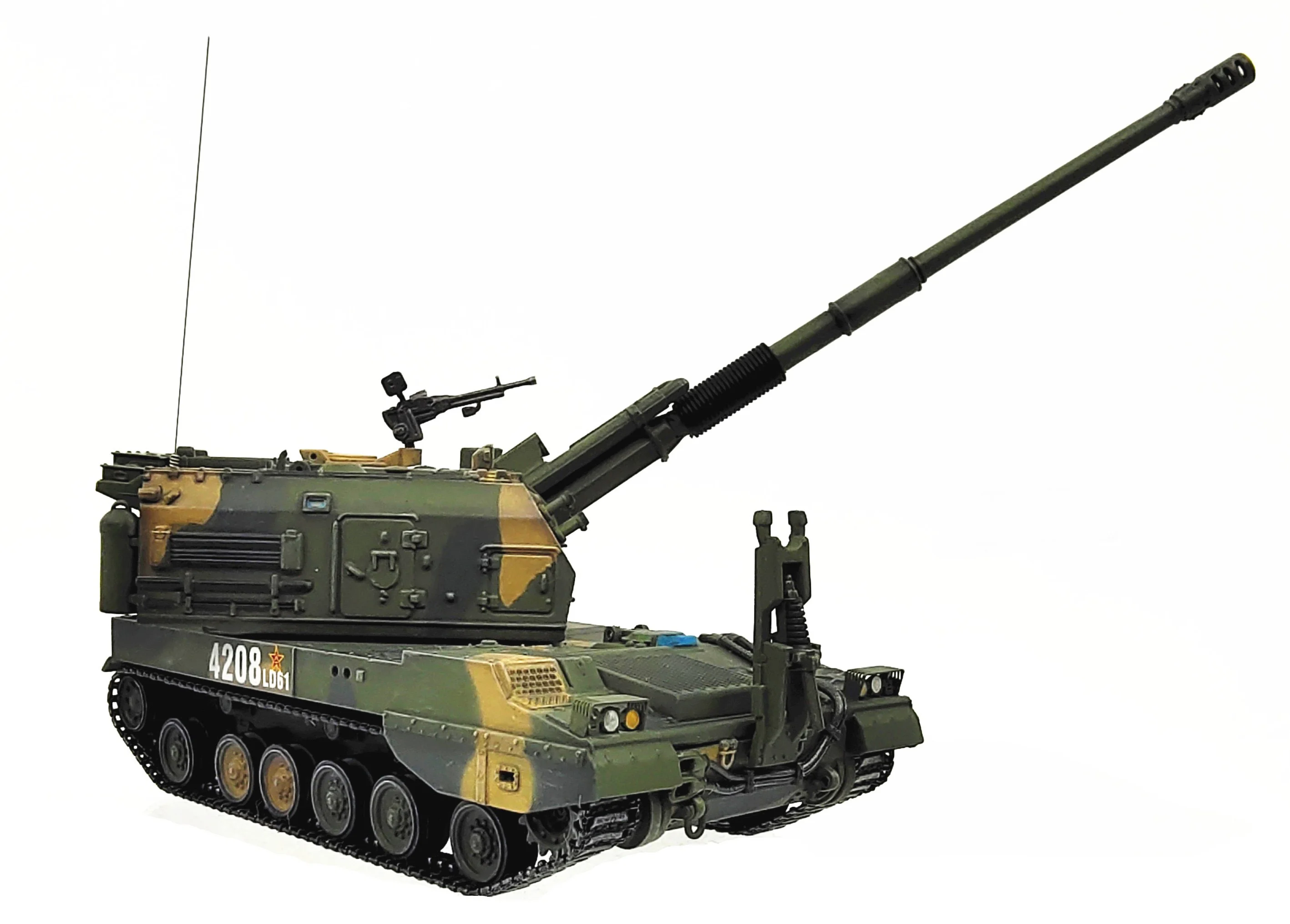 Fine 1: 72 Китайская армия plz05 самоходная модель оружия продукт 05 самоходный Танк военный обзор камуфляж
