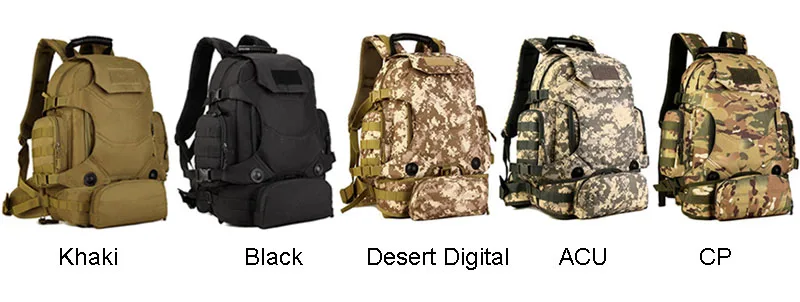 40L 2 Set Reistassen Tactische Rugzak Camping Bag Militaire Rugzakken Wandelen mannen Outdoor Sport Rugzak+ Taille Verpakking