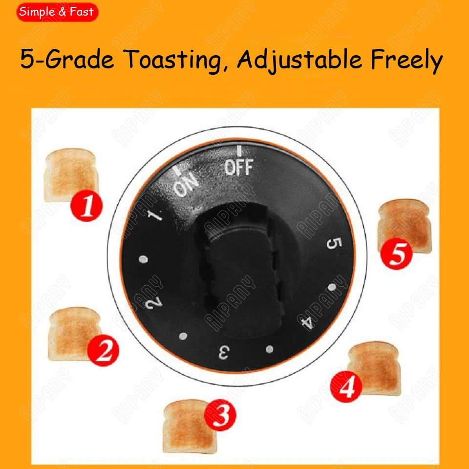 ETS4/ETS6 electric toaster 4-slice/6-slice bread sandwich maker popup toaster commercial/household wide slot mini toaster oven