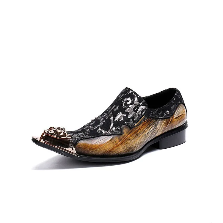 

Zapatos British Style Men Casual Leather Shoes Japanese Style Pointed Steel Toe Shoes Man Loafer