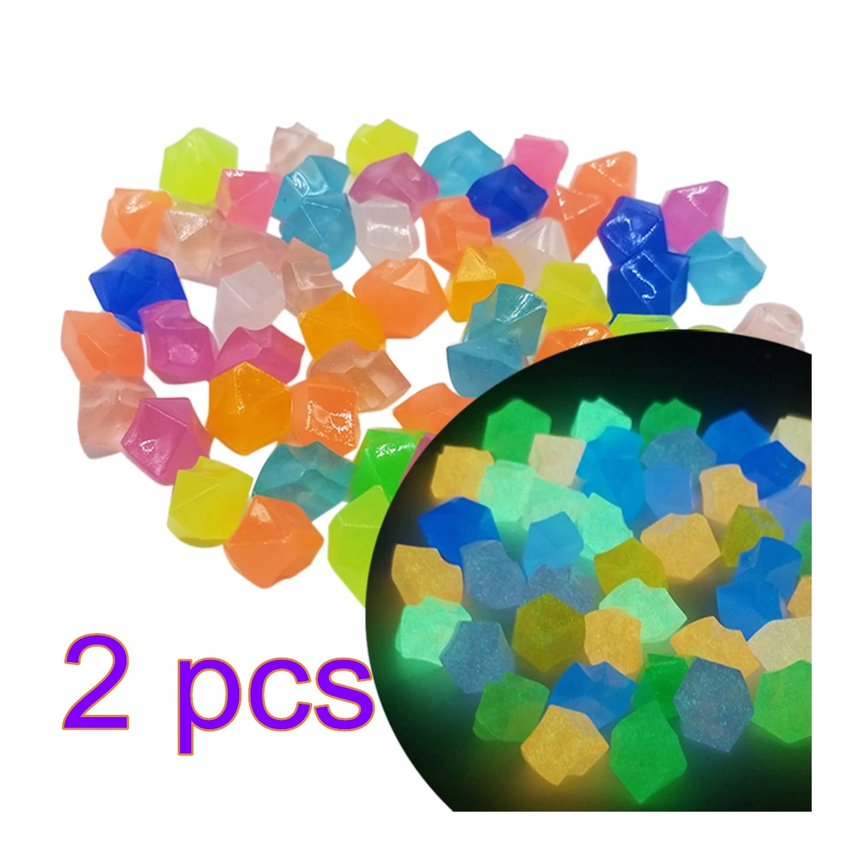 300pcs/600Pcs 14mm Luminous Stones Glow In The Dark Pebbles Glow Gravels For Yard And Walkways Home Decoration Accessories New