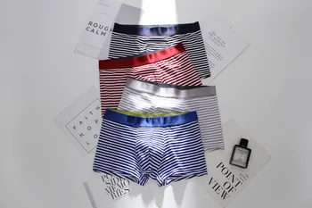 

Men's cotton stripe closed waist men's boxer underwear Zhongshan men's breathable boxer underwear