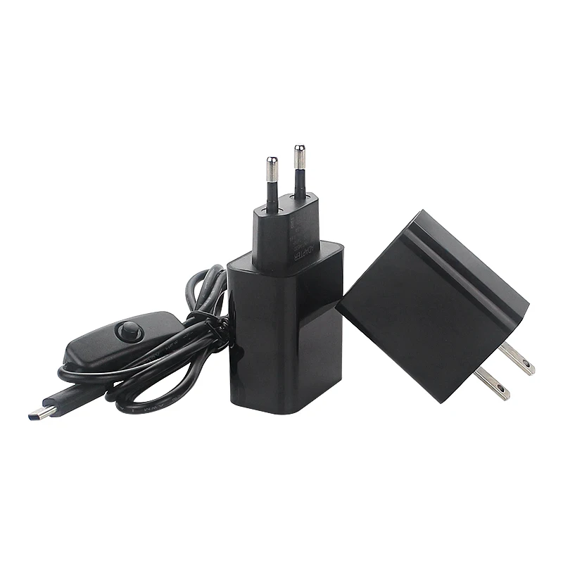 Raspberry Pi источник питания 5 в 3 А DC адаптер питания EU US 1 м usb type C USB кабель с переключателем ВКЛ/ВЫКЛ для Raspberry Pi 4 Модель B