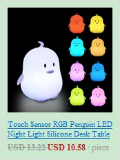 Silicone Penguin Night Light Touch Sensor Remote Control Dimming Timer Rechargeable RGB LED Night Lamp for Children Baby Gift mushroom night light