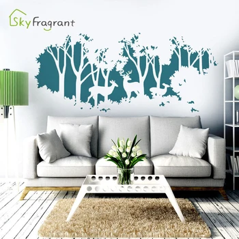 

Forest deer Nordic carved wall sticker creative self-adhesive stickers bedroom warm wall decor room decoration home decoration