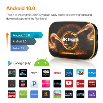 

HK1 RBOX R1 TV Box Android 10. 64GB 4K Google Play Set Top Box 4GB 64GB Rockchip RK3318 Media Player PK T95 H96 Max X96 Max