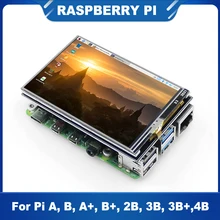 ITINIT R30 Raspberry Pi 4 Model B 3.5 Inch Touch Screen 480x320 LCD with ABS Case Raspberry pi 3B/3B+/4B Screen Kits
