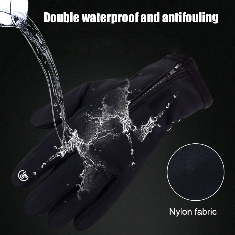 Зимние перчатки для мужчин и женщин мужские ветрозащитные теплые Нескользящие