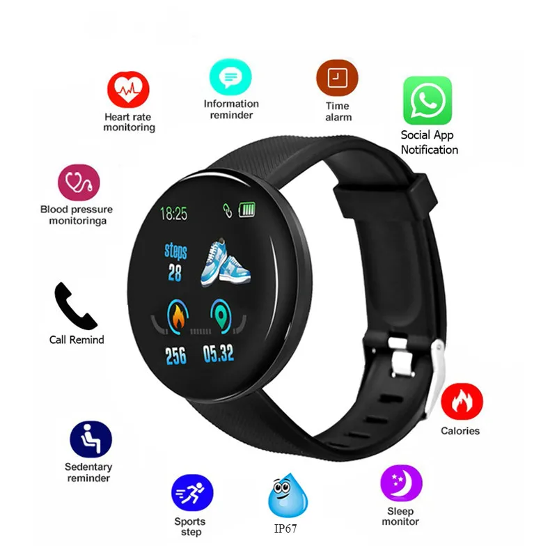 

2020 Smart Watch Men Women Heart Rate Blood Pressure Round Smartwatch Fitness Tracker Waterproof Sport Bracelet Relogio Digital