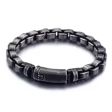 Винтажный 316 матовый нержавеющий звено цепи браслеты персонализированные Матовая коробка сплетенная цепочка Ювелирные Браслеты Аксессуары