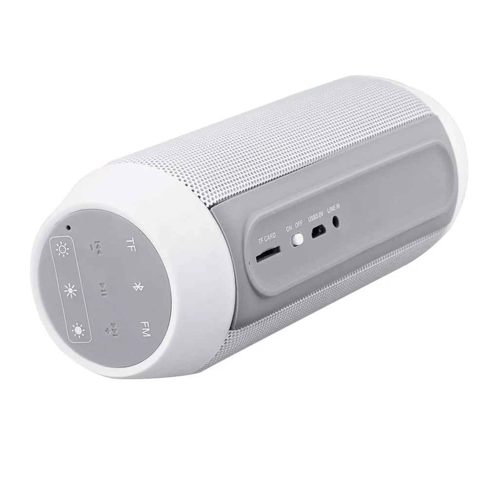 Bluetooth колонки бас сабвуфер с микрофоном Поддержка TF FM линия в громкой связи вызов для iPhone для iPad для samsung смартфон - Цвет: Белый