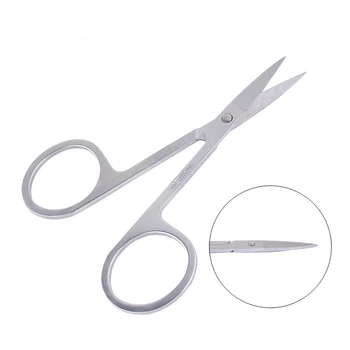 

1pc Professional Eyebrow Scissor Makeup Manicure Scissors Nails Cuticle Scissors Curved Pedicure Dead Skin Remover Makeup Tool