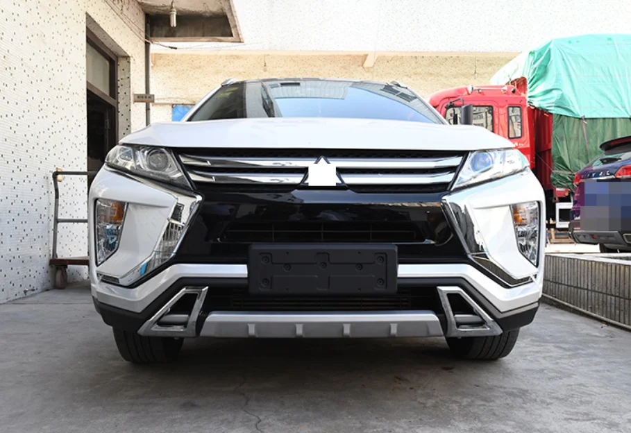 Car ABS Front+Rear Bumper Protector Sill Plate Cover Trunk Guard For Mitsubishi Eclipse Cross Car Styling Bumper Protector