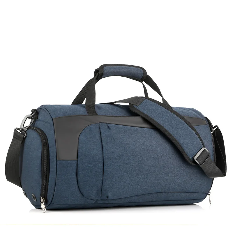 

New travel bag large capacity waterproof duffel bag multi-function diagonal cross-bag wet and dry separation sports gym bag