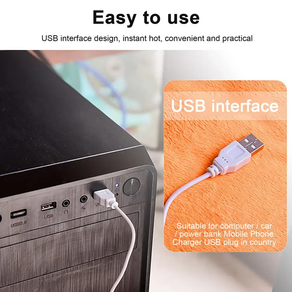 발 따뜻하게 내구성 USB 충전식 발 따뜻하게 난방 패드 빨 수있는 만능 난방 전기 발 히터