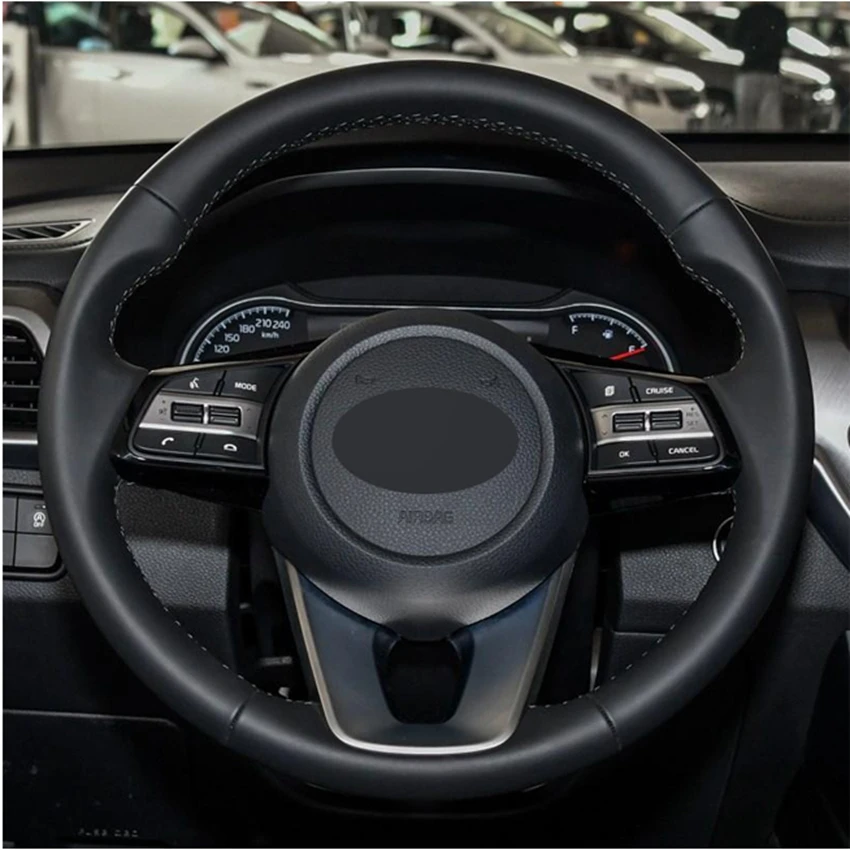 Черная искусственная кожа DIY крышка рулевого колеса автомобиля для Kia K5 Optima Kia Cee 'd Ceed Forte Cerato(AU