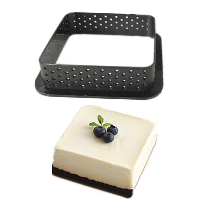 Pcs Mini Tart Ring Circle Cutter Tartlet Mold Small Pie Ring Heat-Resistant Perforated Cake Mousse Molds Non Stick Cake Mold