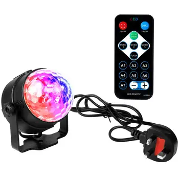 

Rotating Disco Ball stage lights Sound Activated Strobe Light 3W RGB LED Stage Lights For Christmas Home KTV Xmas Wedding Show