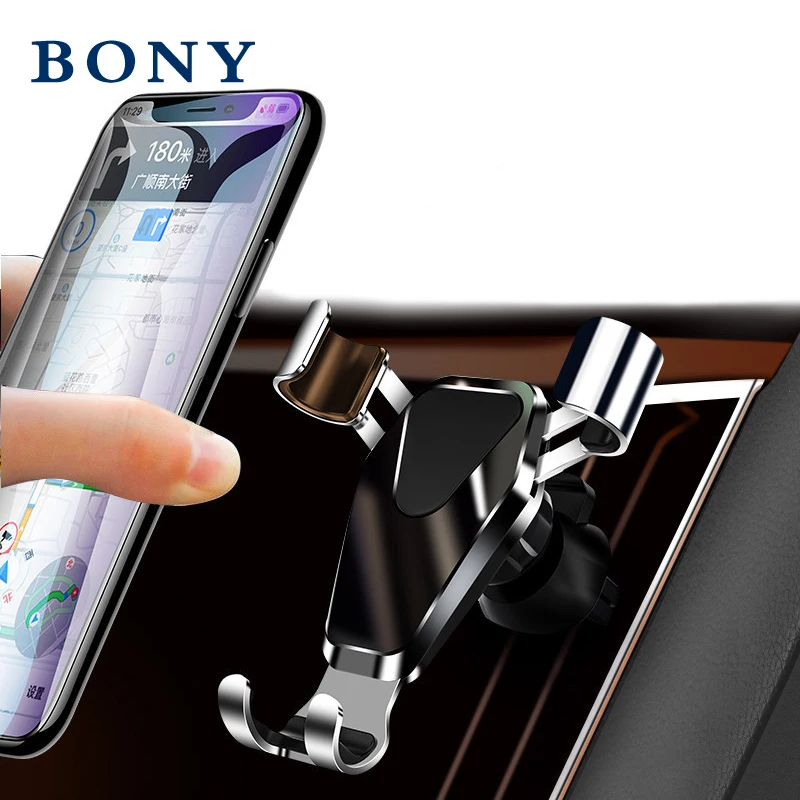 BONY алюминиевый сплав матовый процесс гравитации мобильный телефон кронштейн Многофункциональный автомобиль gps навигационное устройство стабильный и безопасный кронштейн