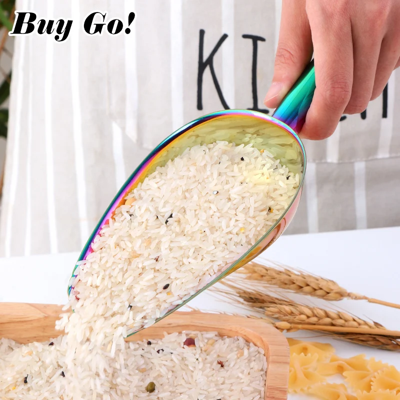 Stainless Steel Ice Shovel Scoop 1/2PCS 9.8inch
