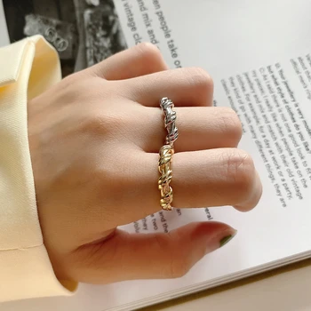 

Silvology 925 Sterling Silver Irregular Weave Rings Handmade Rope Knot Simple French Style Rings for Women 2020 Designer Jewelry