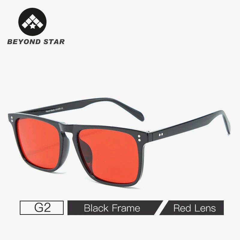 G2 Red BEYONDSTAR Железный человек Tony Stark Квадратные Солнцезащитные очки для мужчин стиль Леопард прозрачные линзы солнцезащитные очки для женщин люксовый бренд G808 - Цвет линз: G2 Red