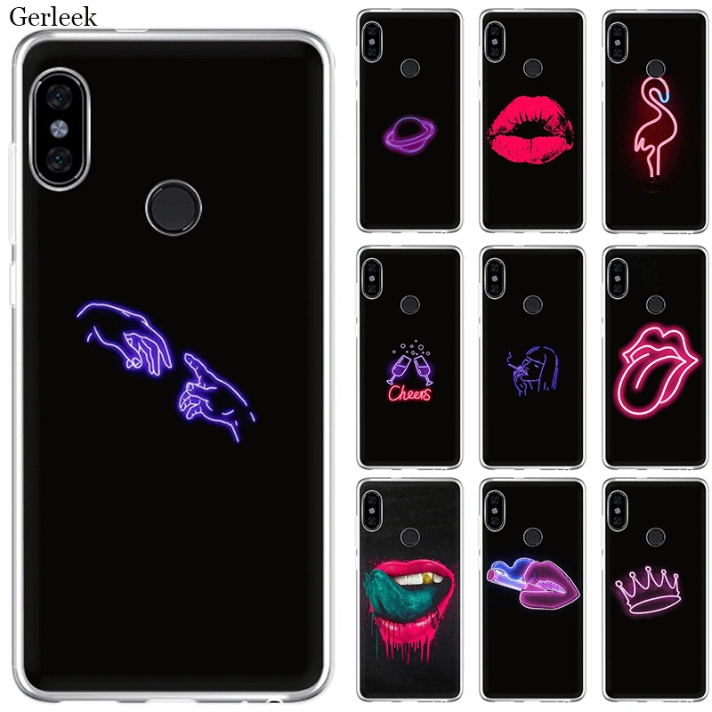 

Mobile Phone Case For Xiaomi Redmi Note 4 4X 3 5 6 7 Pro 5A Hard Cover Papel De Parede Neon