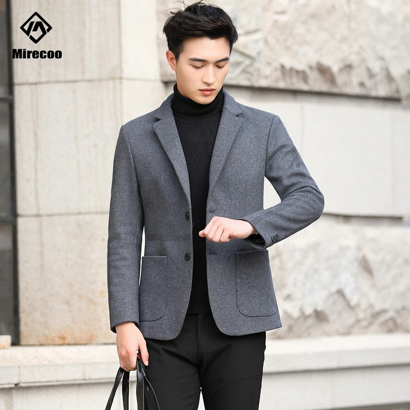Fashion Men's Wool Coat Winter Turn-down Collar Solid Soft Trench Jacket Male Single-Breasted Business Casual Overcoat Parka Fashion Men's Wool Coat Winter Turn-down Collar Solid Soft Trench Jacket Male Single-Breasted Business Casual Overcoat Parka