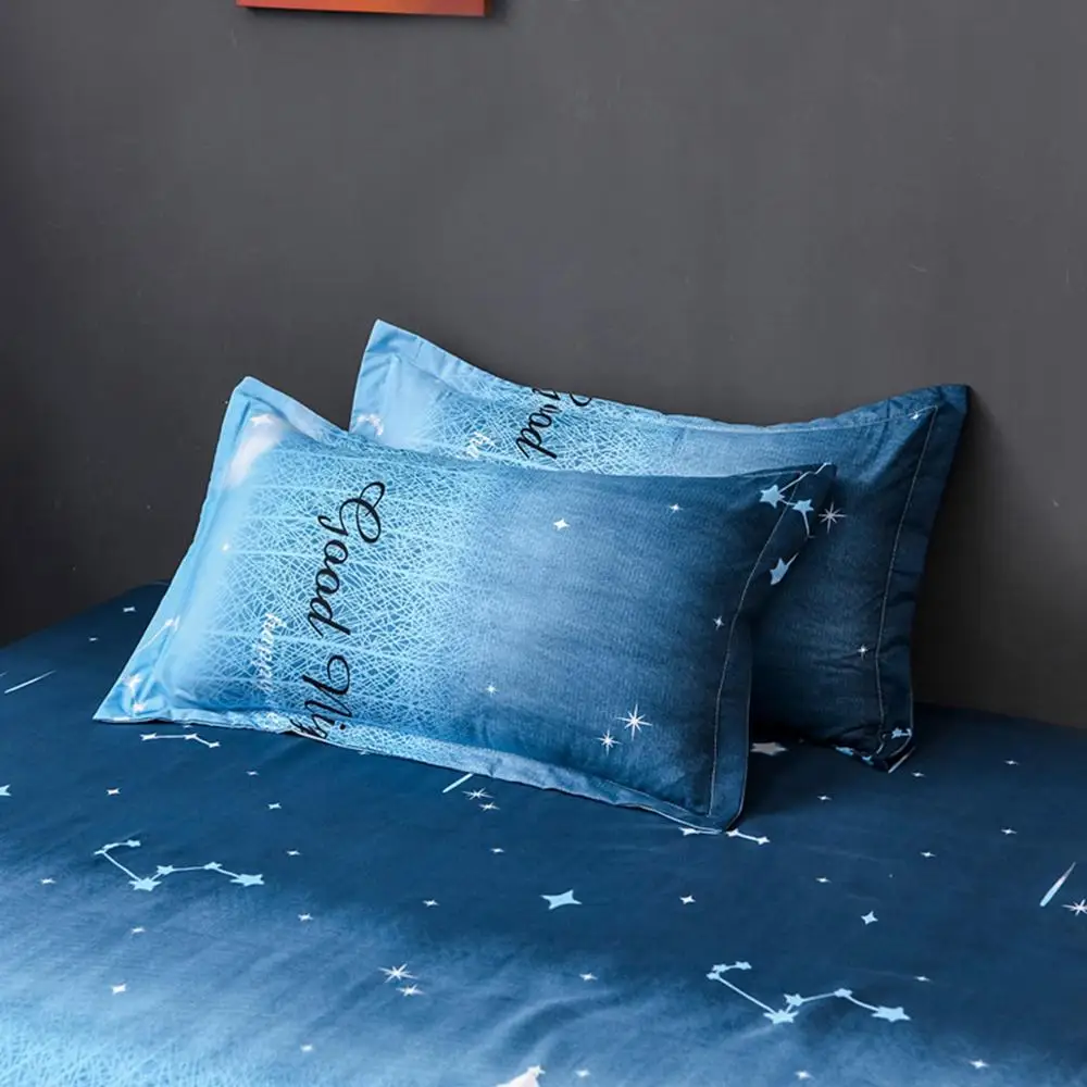 Blue Cloud star Bedding Set good night Duvet/quilt cover pillowcase Single  Queen King Size|Bedding Sets| - AliExpress