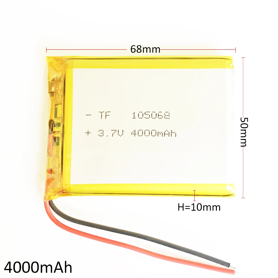 105068 3 7 V 4000mAh литиевая полимерная аккумуляторная батарея lipo cells для GPS DVD PAD power bank E