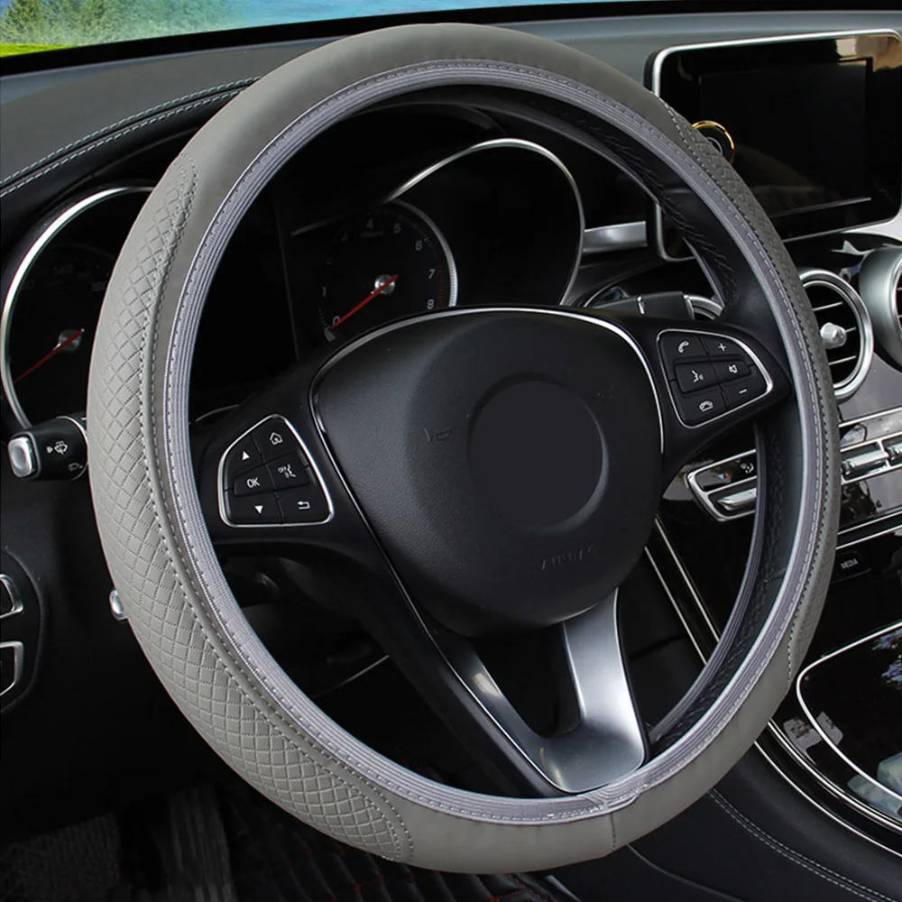 

Universal Car Steering wheel Cover Car Steering- Wheel protection Covers PU Leather Wheel Cover Auto wheel hubs Car Accessories