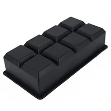 Черный и большой куб гигантский Гигантский Большой силиконовый кубик льда квадратный лоток Плесень Горячий