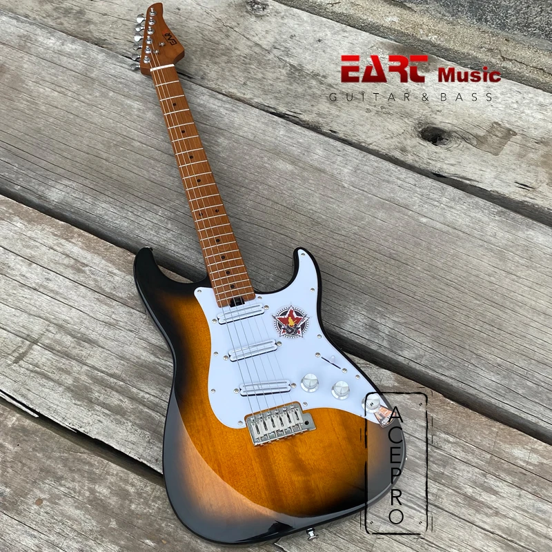 Винтажная электрическая гитара Sunburst еат1 ольдер для обжарки тела клен радиус