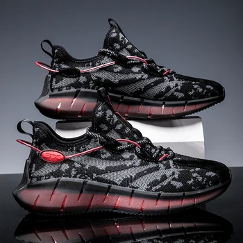 

muu Unisex Breathable Mesh Men Lightweight Sneakers Women Walking Shoes Comfortable Harajuku Flat Thick Sole Tenis #CA1bz101