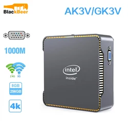 UNIWA AK3V Mini PC Intel Celeron J3455 Quad Core DDR3 4GB 64GB Windows 10 Mini Desktop For Office With VGA Port 1000M LAN BT4.2