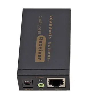 

100M 328ft VGA Video Audio Extender Over Single RJ45 CAT5e/6 1080P Extension adpater Lightning protection