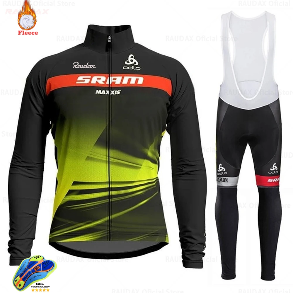 Maillot de Ciclismo de invierno para hombre y mujer, conjunto de Ropa de y babero para Ciclismo de montaña, con forro polar, novedad de 2021|Conjuntos de ciclismo| AliExpress