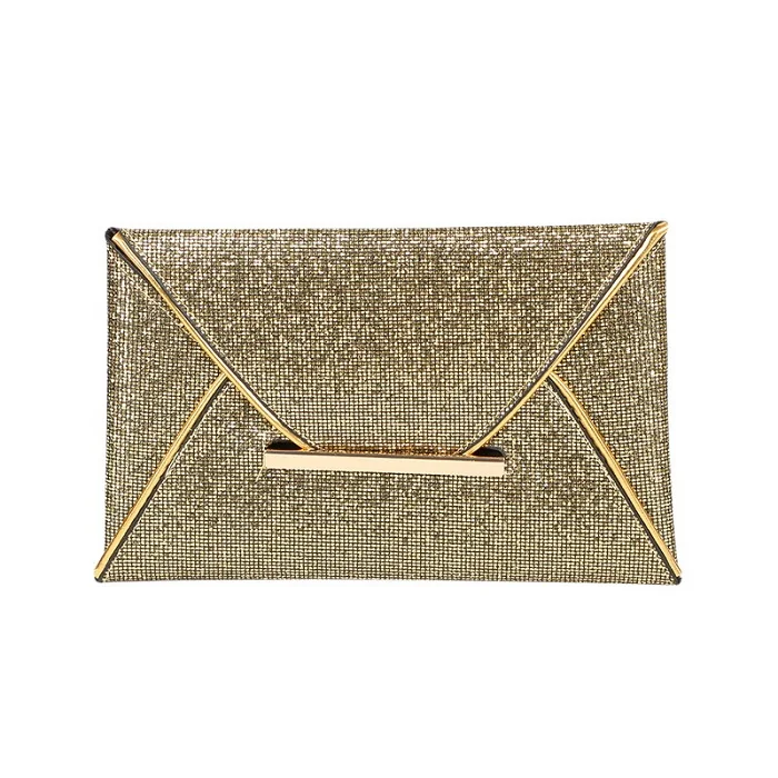 Litthing, женская вечерняя сумочка, сумка-конверт с блестками, черная сумочка, сверкающие вечерние сумки, одноцветные свадебные клатчи, свадебные золотые сумочки - Цвет: Gold  1