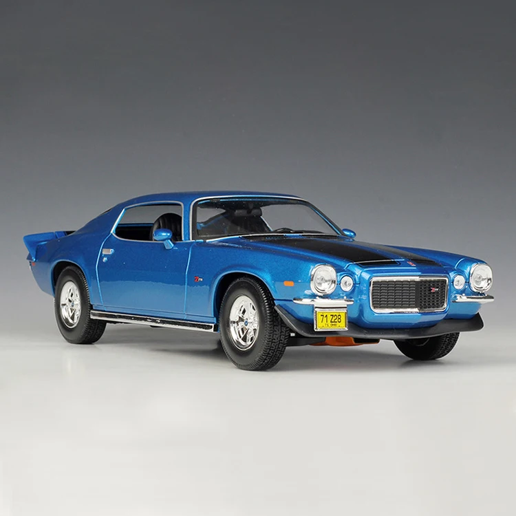 Maisto 1:18 литья под давлением автомобилей 1971 Chevy Camaro Синий Оранжевый литья под давлением модель автомобиля игрушка модель автомобиля Maisto модели детских трусов