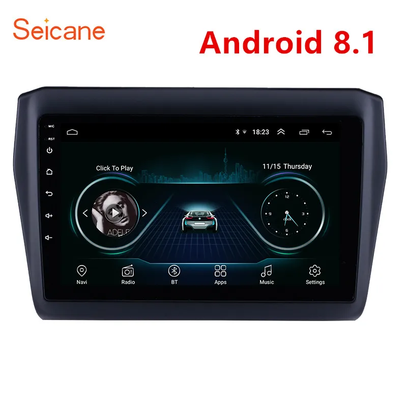 Автомагнитола Seicane для SUZUKI Swift 2017 2018 2019 Android 8 1 9 дюймовый HD сенсорный экран Bluetooth GPS