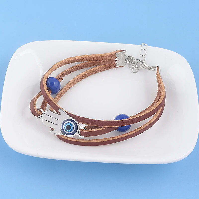 The Last of Us Part 2 Ellie Dina Hamsa Leather Bracelets for Women Men Jewelry