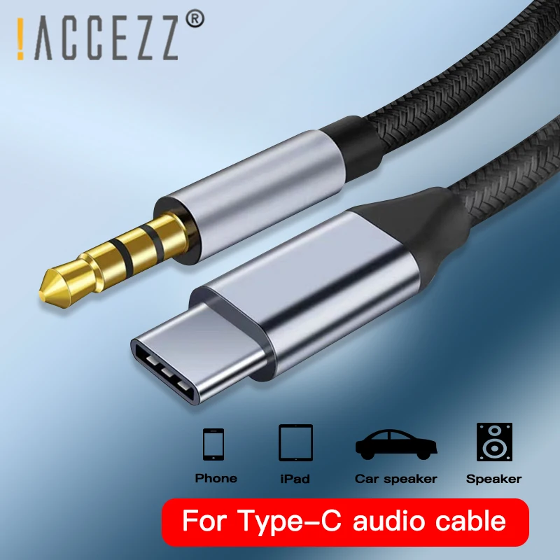 ! Кабель Aux ACCEZZ с Type C на 3 5 мм для Samsung S9 S10 Huawei Mate 10 P20 Xiaomi Mi 6 8 9 конвертер наушников
