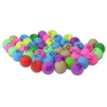 

50pcs/pack Colorful Entertainment Ping Pong Balls With Number Table Tennis Ball For Lottery Game Advertisement