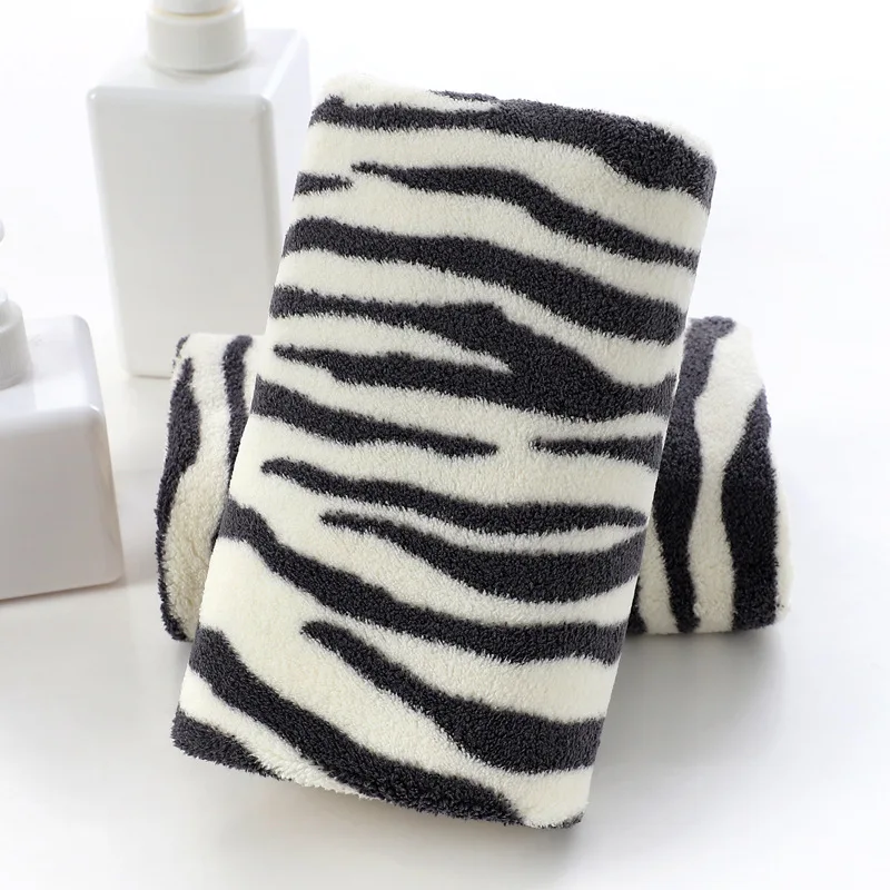 T237A Nice Zebra stripe Microfiber water Absorbent 70cm*140cm and 34cm*74cm quick dry bath towel and face towel 6