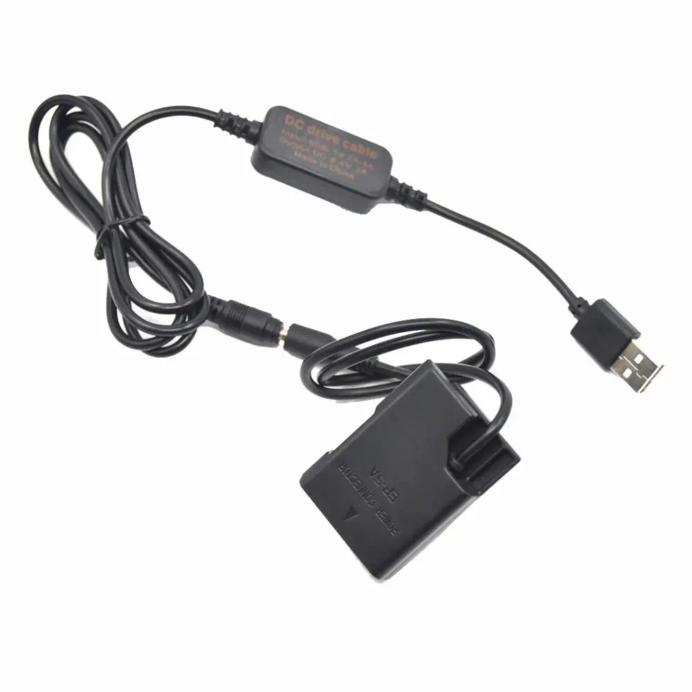 EP5A EP-5A EN-EL14 Dummy Battery for Nikon P7800 P7100 D5500 D5200 D5100 D3200 D3100 D3300 etc Mobile Power Adapter USB Cable 5V3A Charger