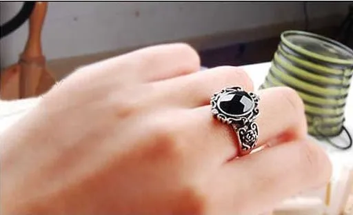 Модное винтажное женское кольцо на палец повседневное бронзовое с цветком и