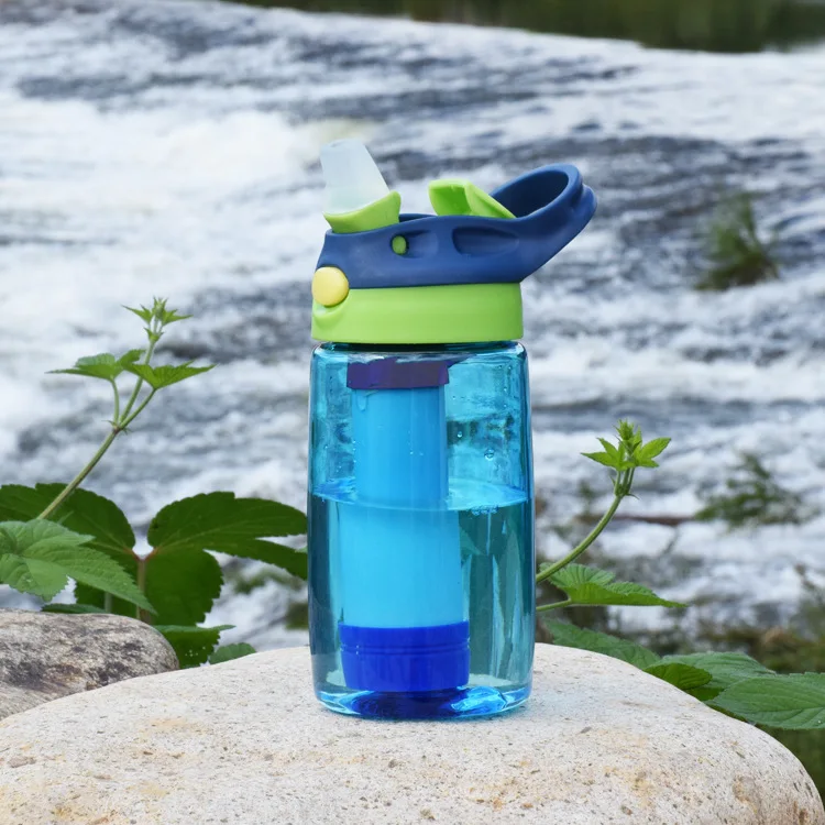 

New Style Outdoor Sports Portable Water Purifier Children Filter Glass Direct Drinking Children Water Filter Jug